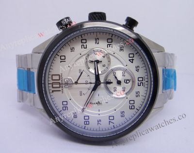 TAG HEUER 100 MIKROGRAPH SS WHITE FACE COPY WATCH